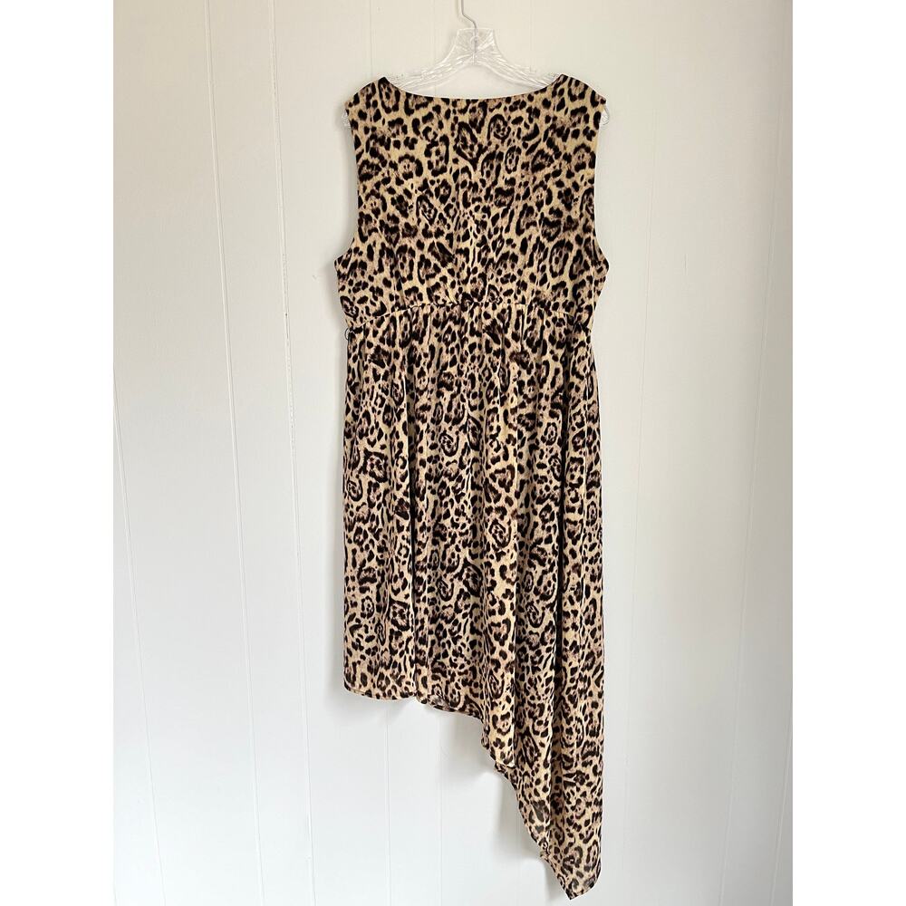 Torrid Leopard Print Asymmetrical Hem Midi Dress … - image 5